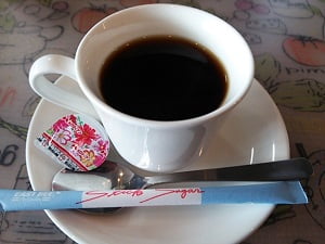 鹿児島ラーメンつむぎのレディースセットのコーヒー