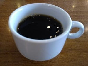 霧島国際ホテルのファミリーランチバイキングの締めのコーヒー
