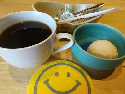 和創こころの食後のコーヒーとアイス