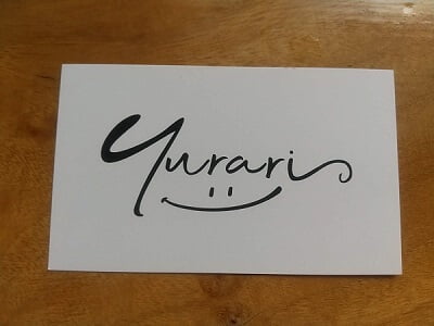 Yurari(ユラリ)のお店の名刺表