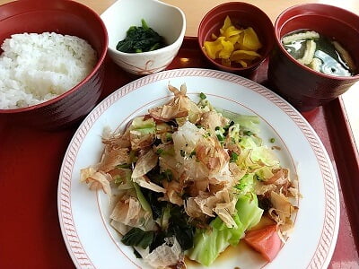 ジョイフル鹿児島和田店の豚肉ときゃべつのポン酢かけ定食