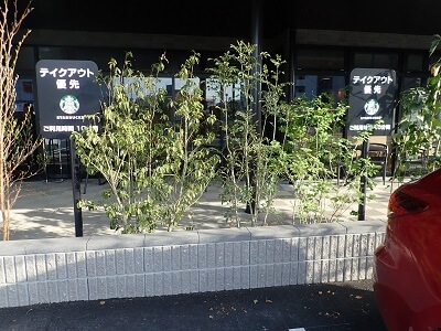 スターバックスコーヒー鹿児島谷山駅前店のすぐ前にテイクアウト優先10分の駐車場