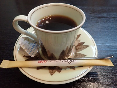 寿司処八ちゃんの食後のコーヒー